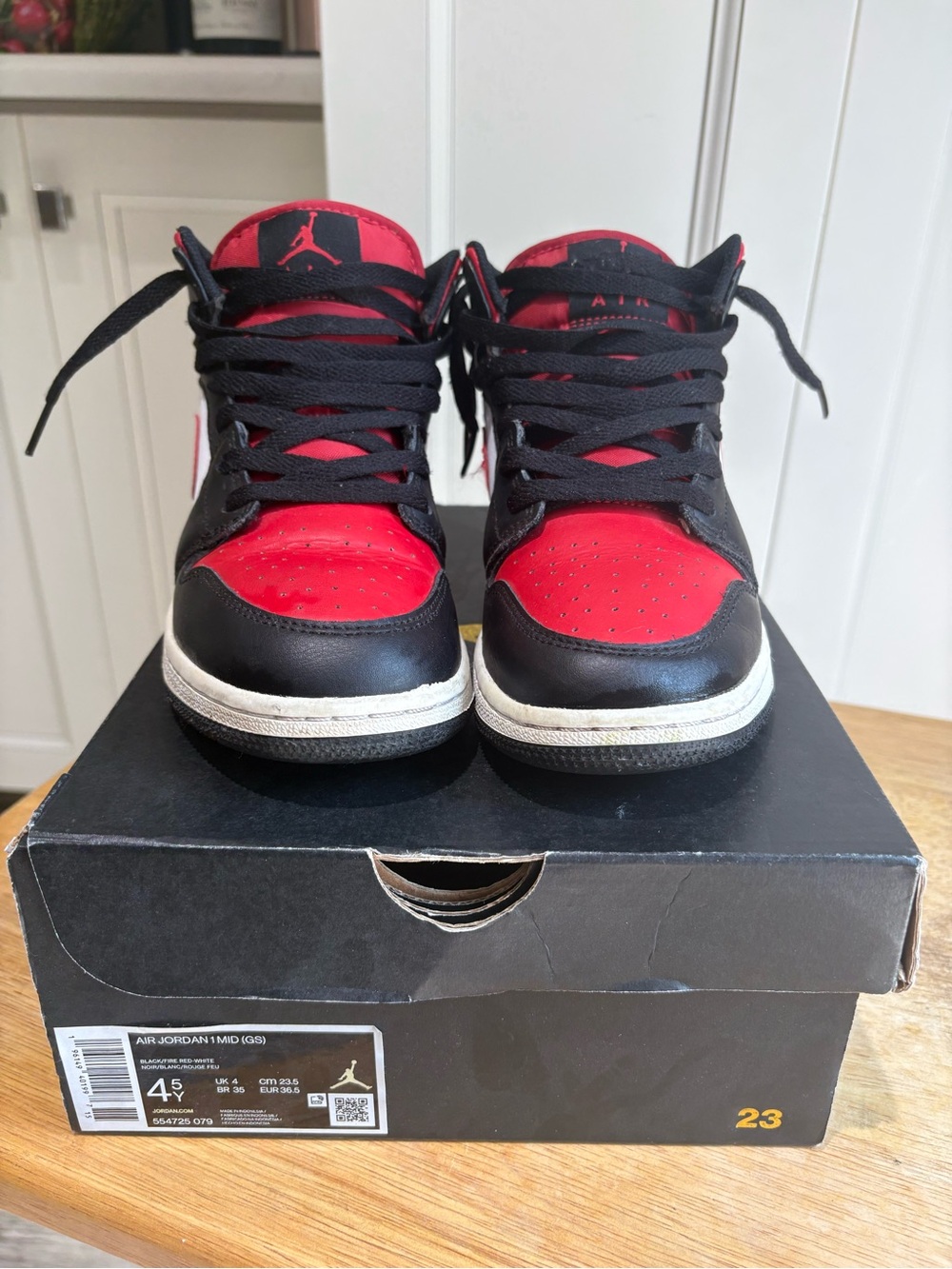 Nike Kids' Mid-Top Sneakers - Black & Red